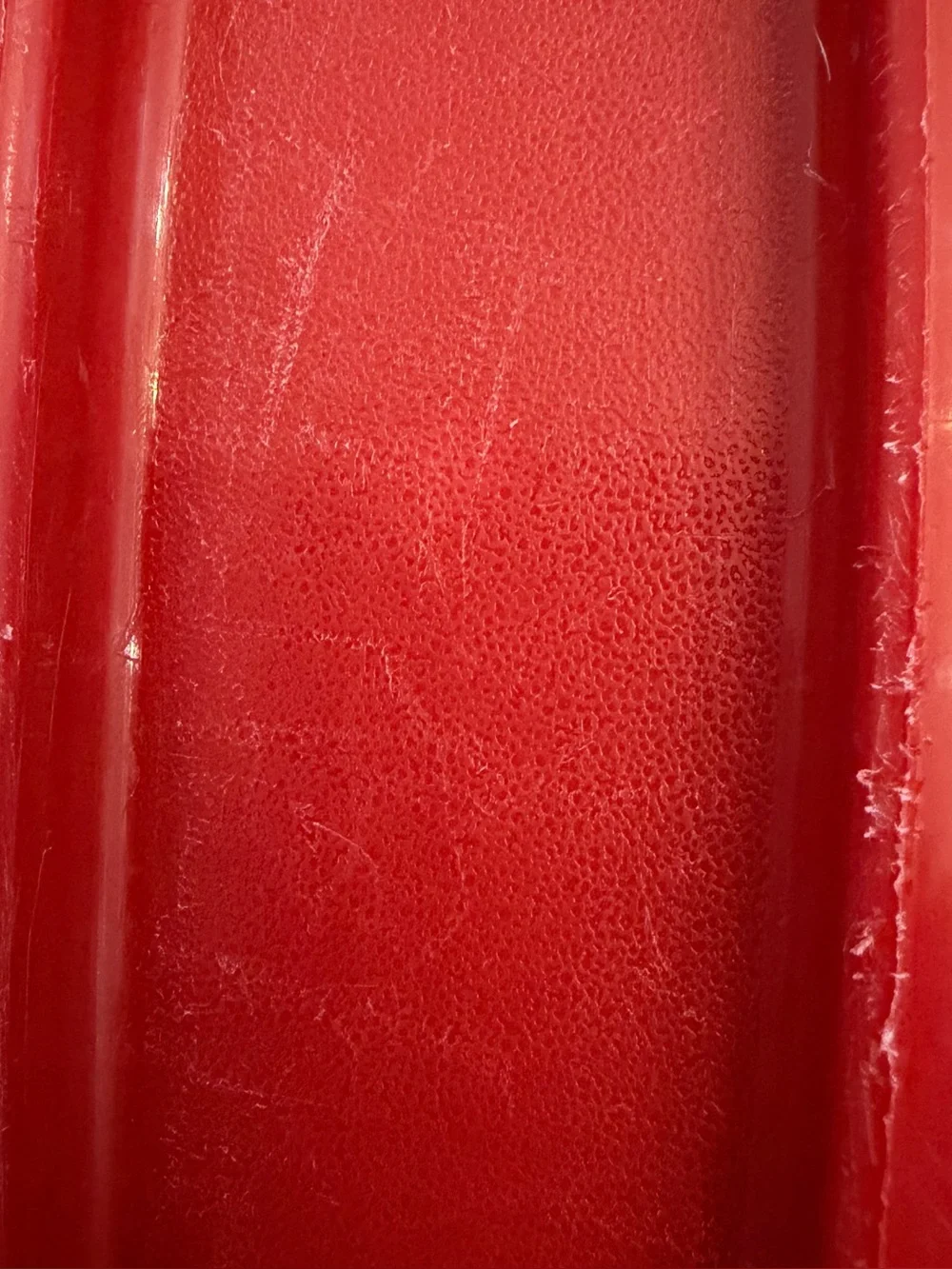 TWO Vintage 0477 Rubbermaid Standard Plastic Butter Dishes Red Almond w/ Lids